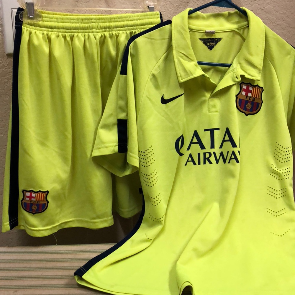 Barcelona soccer short set Messi